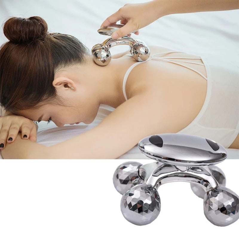 4D Roller Massager Solar Micro Current Massager Face Lifting Tightening Body Slimming Shaping Anti-cellulite Roller Beauty Care